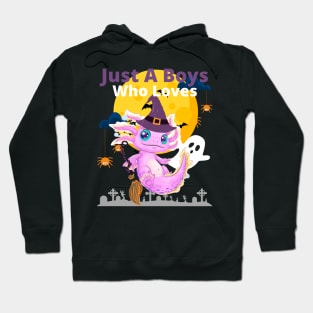 School Halloween 2022 Cool Axolotls Aquarium Pumpkins Squad Hoodie